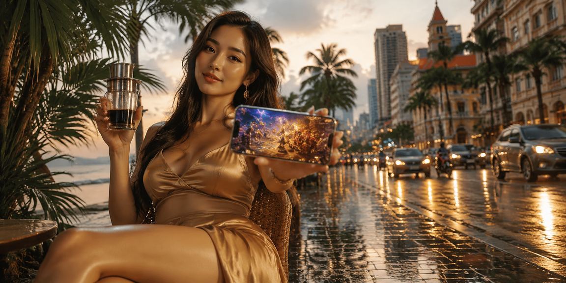 Người dùng VIP tại TP. Hồ Chí Minh thưởng thức cà phê và khám phá ưu đãi k3s