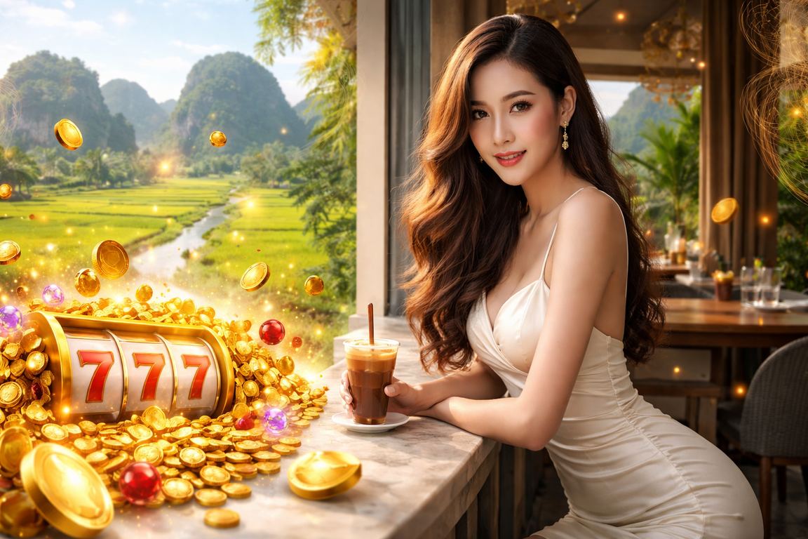 Người dùng tại Ninh Bình thư giãn với cà phê và trải nghiệm slot game trực tuyến